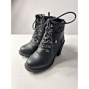 Torrid‎ Sweater Hiker Boots Side Zip Faux Leather Worn Once Size 9 WW